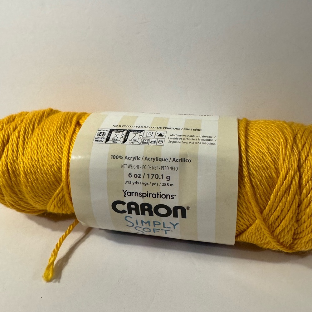 1 Partial Skein - Caron Simply Soft Yarn - Gold - Picture 3 of 5